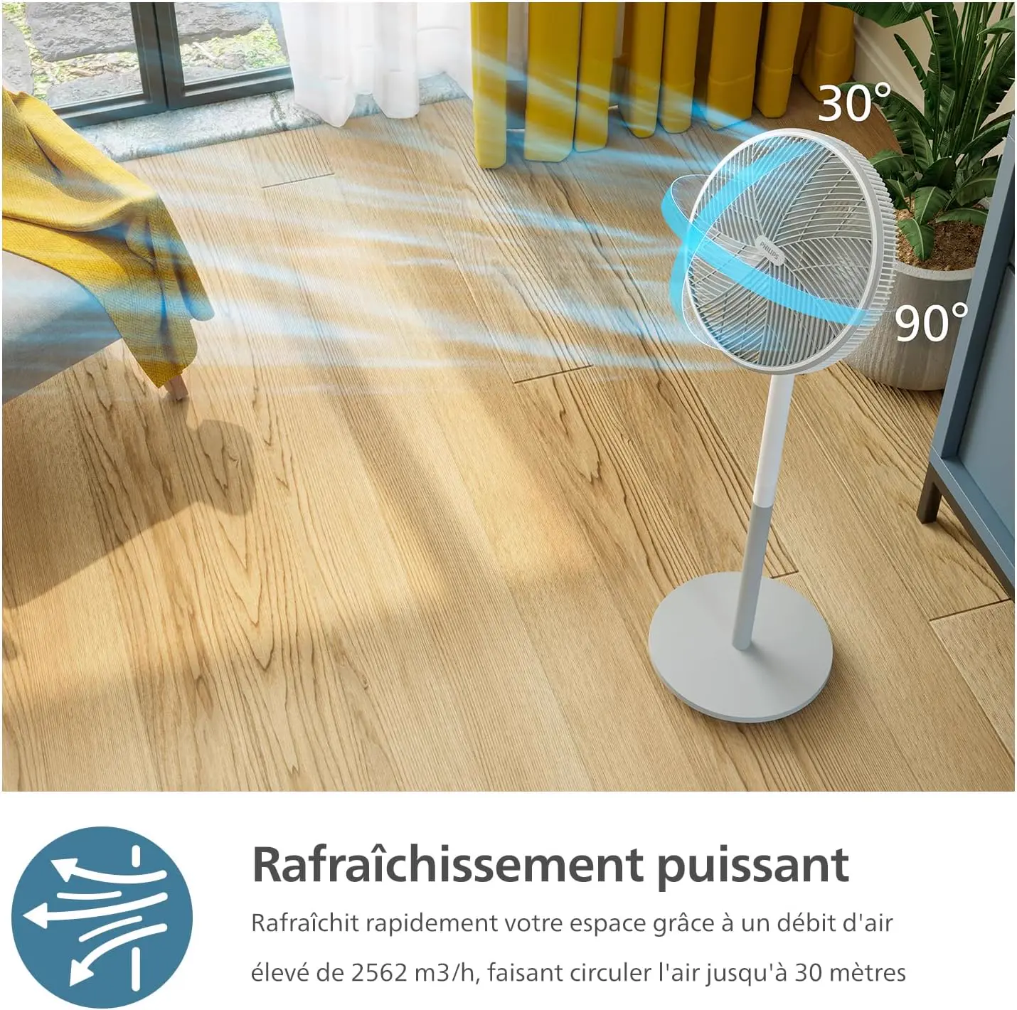 Ventilateur blanc vue 6
