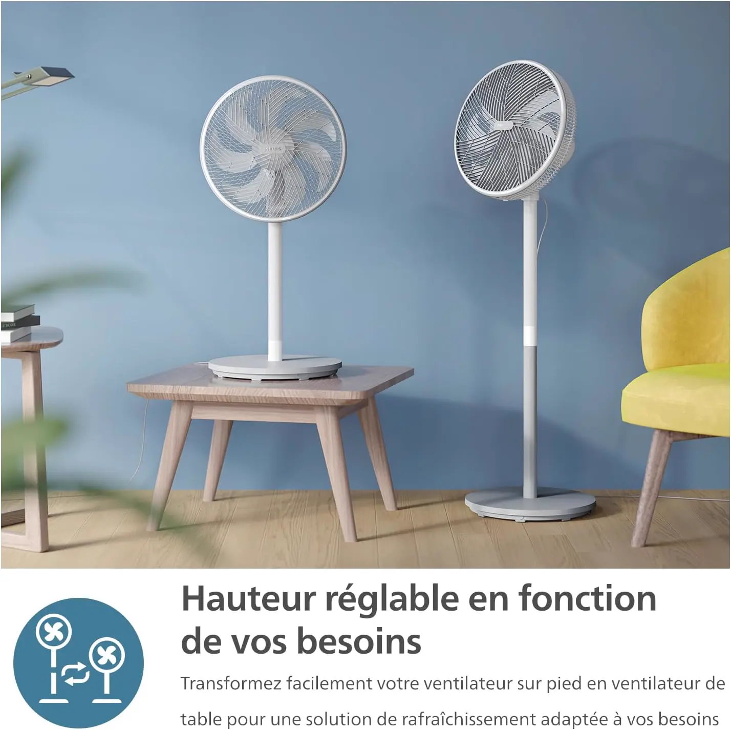 Ventilateur blanc vue 7