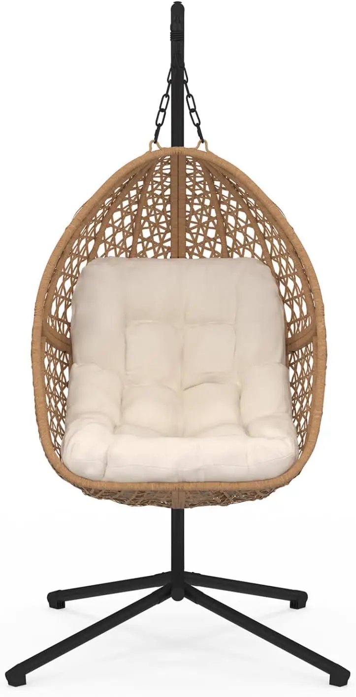 Fauteuils suspendus en acier noir vue 5