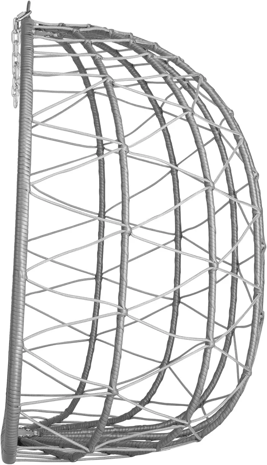 Fauteuils suspendus 2 places en acier gris vue 7