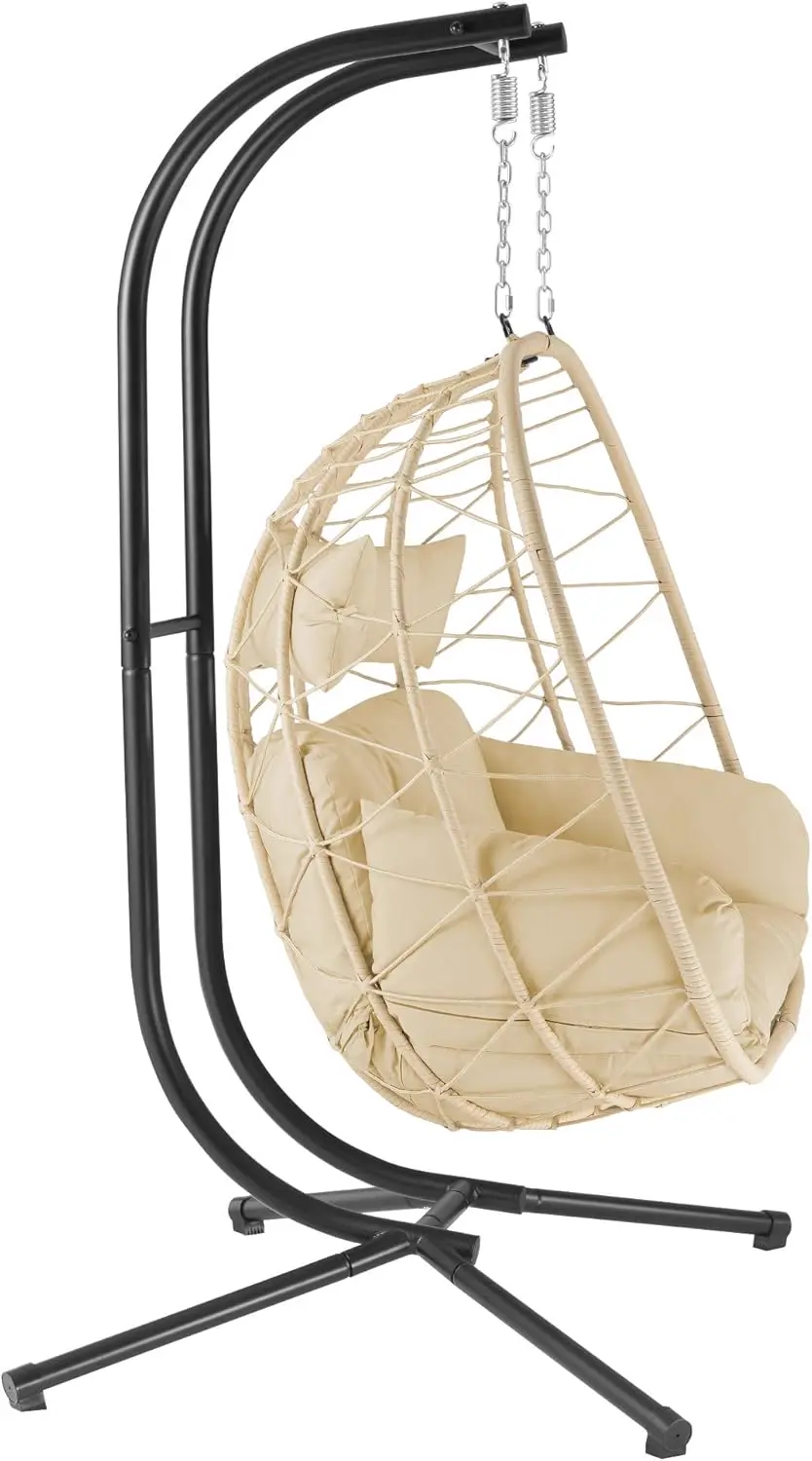 Fauteuils suspendus 2 places en acier crème 125 x 200 cm vue 5