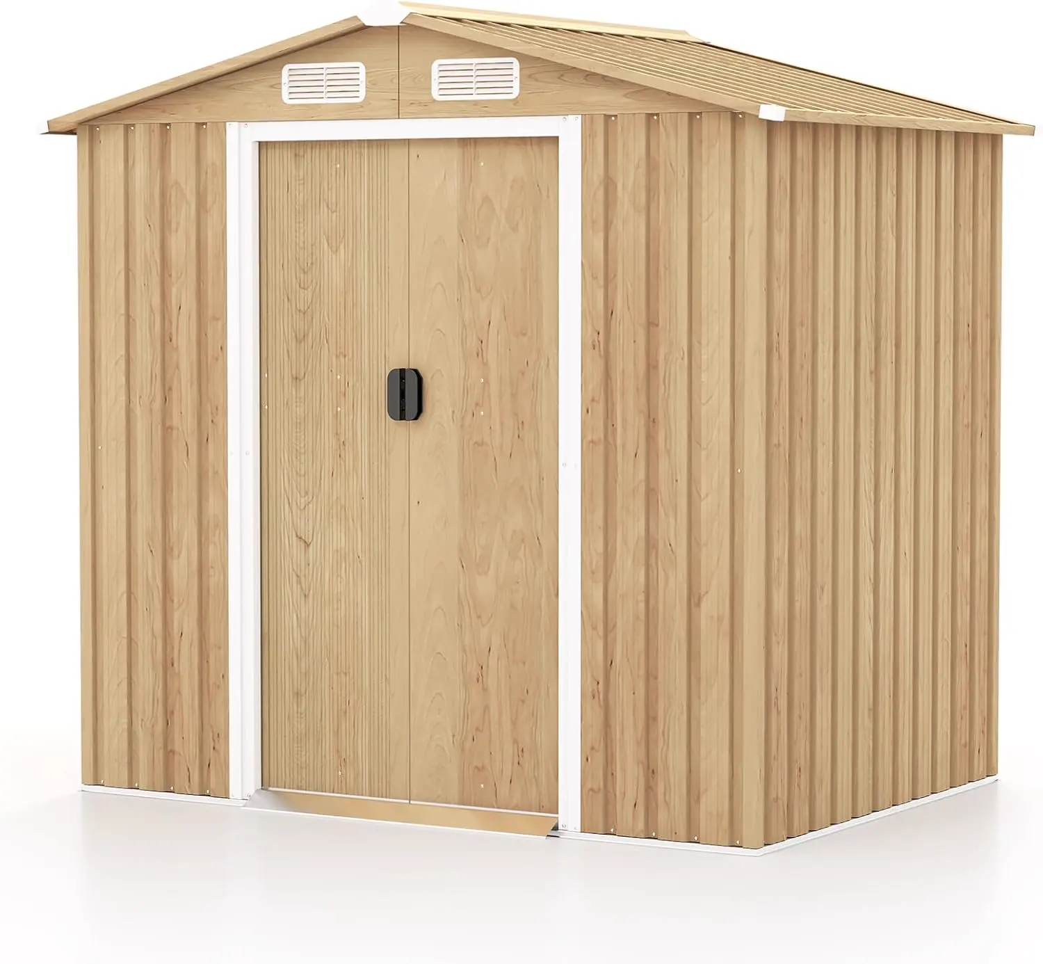 COSTWAY Abri de Jardin 2.3㎡ en Acier Galvanisé Anti-UV
