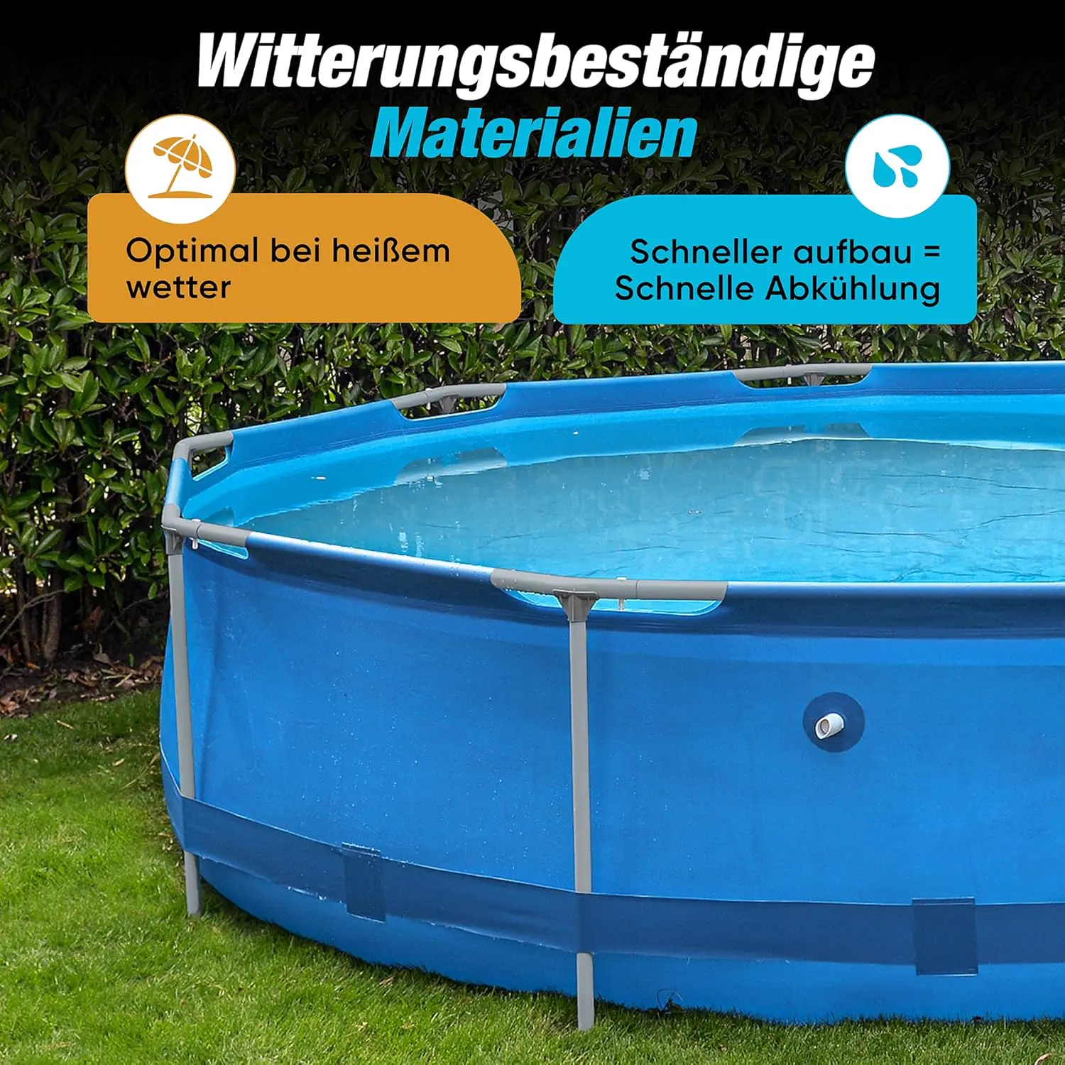 Piscine hors sol en acier vue 7