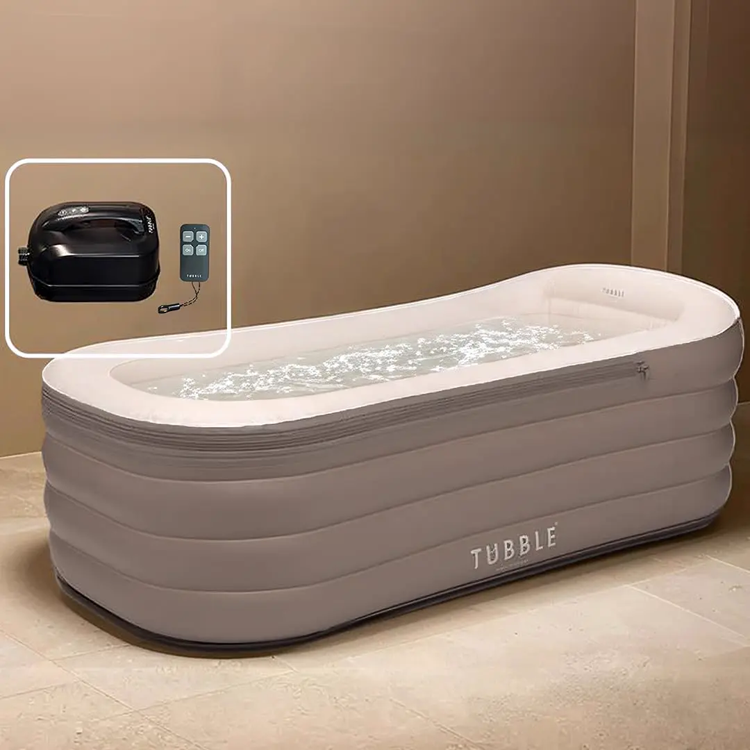 Spa gonflable 2 personnes 2 places taupe 80 x 52 cm vue 2