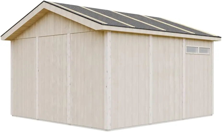 Abri de jardin en bois en bois naturel 18 m² vue 3