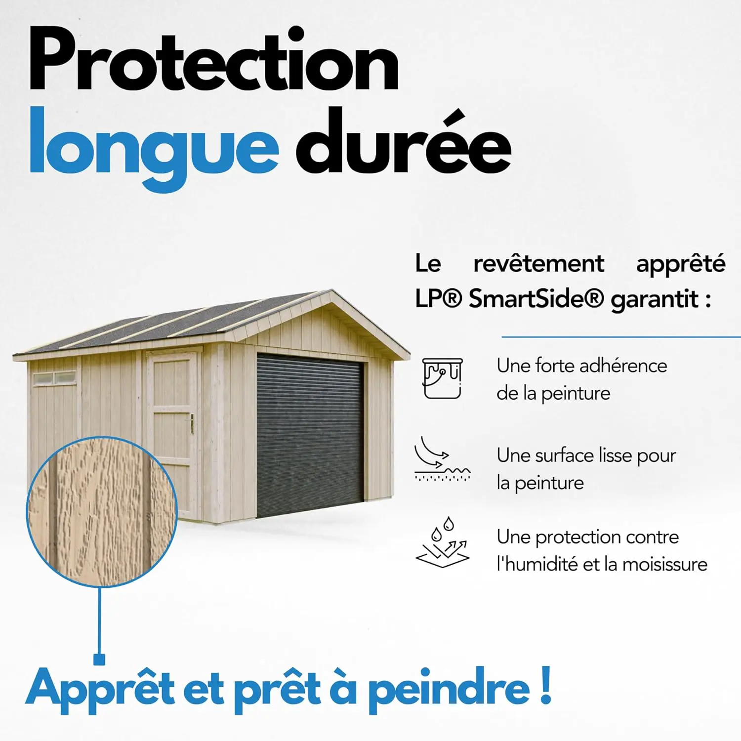 Abri de jardin en bois en bois naturel 18 m² vue 7
