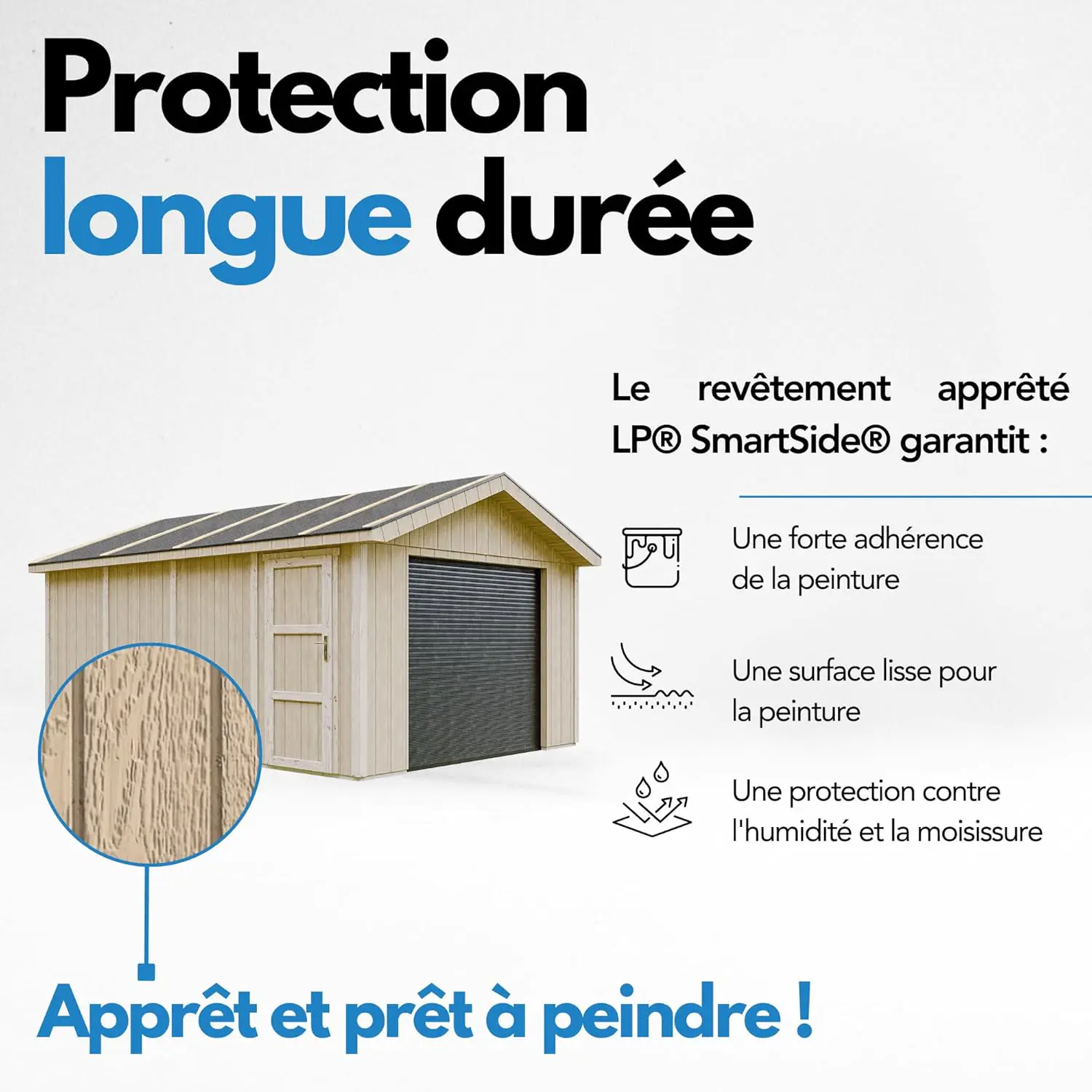 Abri de jardin en bois en bois naturel 18 m² vue 7
