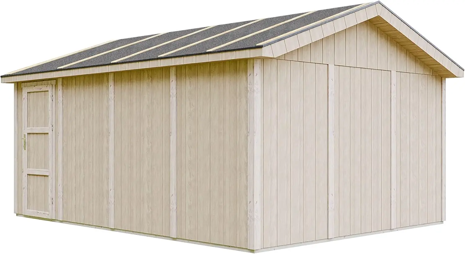 Abri de jardin en bois en bois naturel 18 m² vue 8