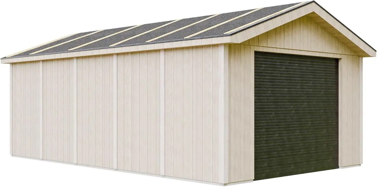 Abri de jardin en bois en bois naturel 18 m² vue 8