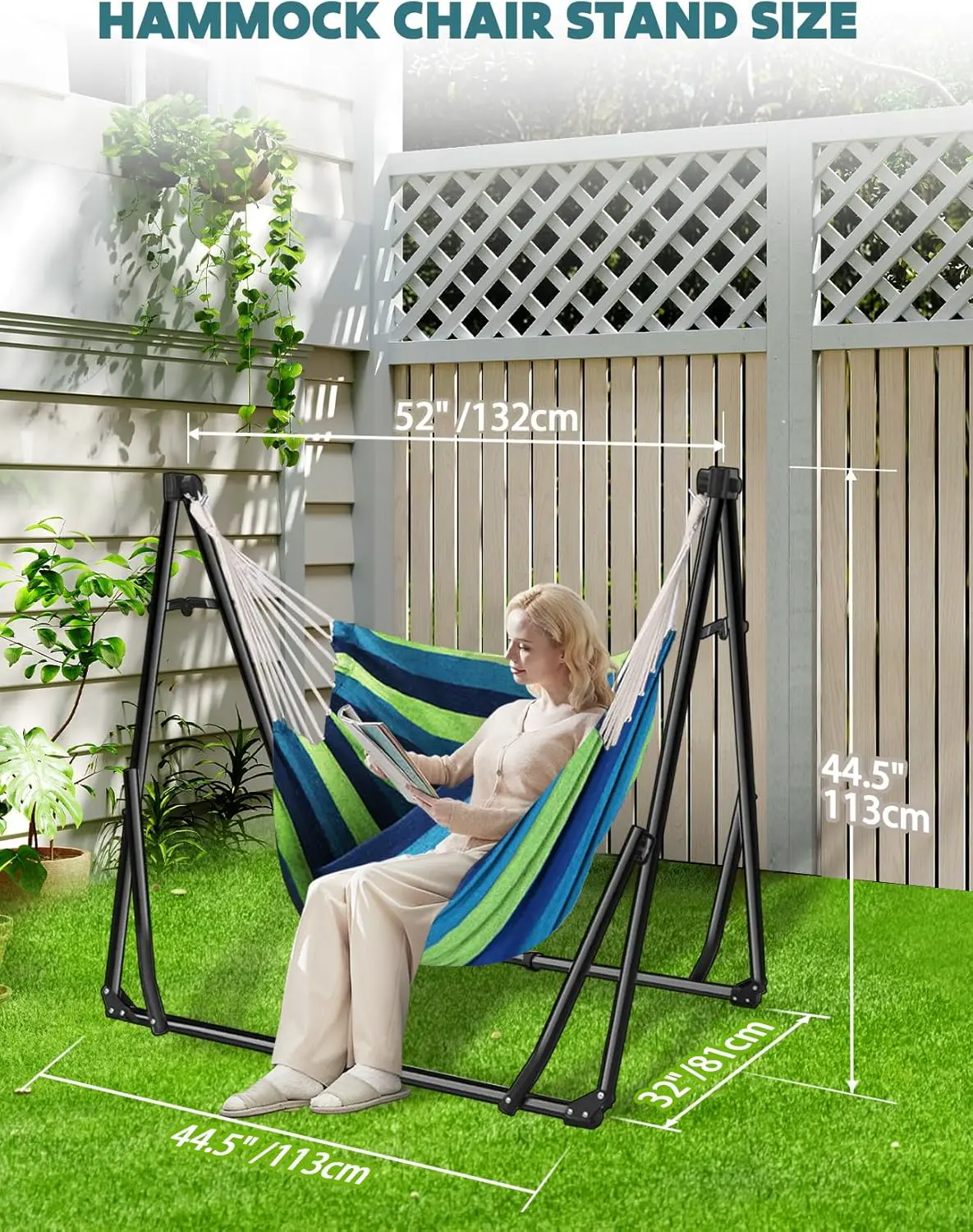 Fauteuils suspendus en acier noir vue 4