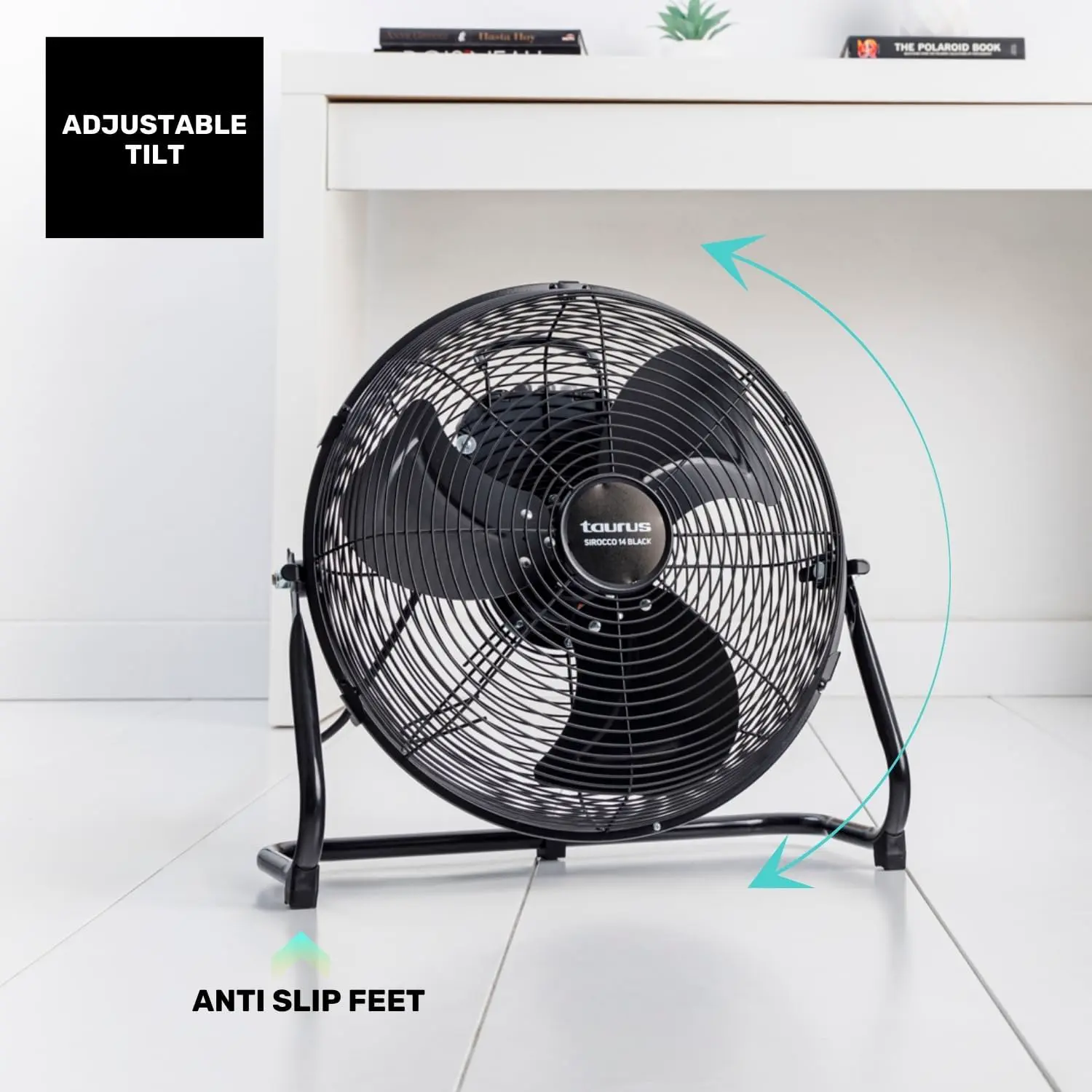 Ventilateur en aluminium noir vue 5