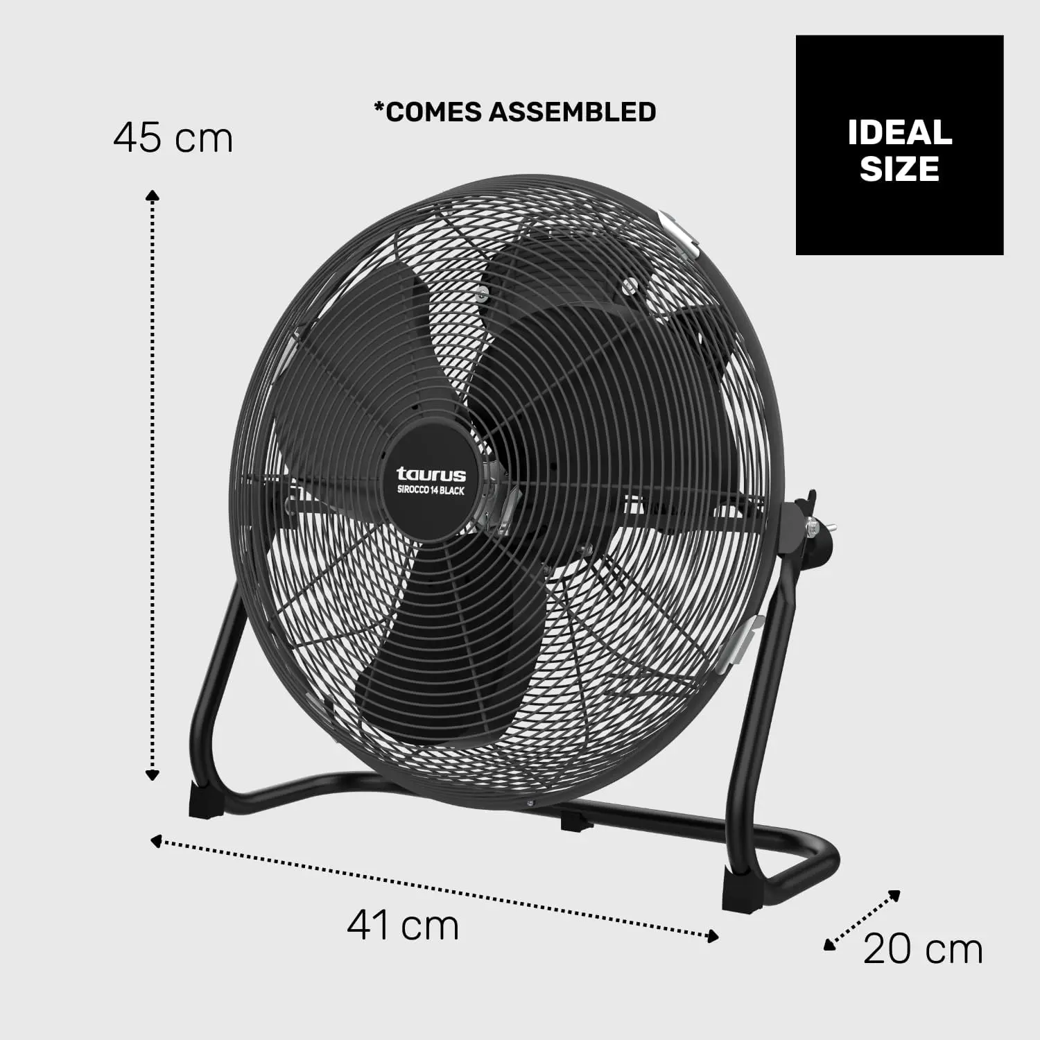 Ventilateur en aluminium noir vue 8