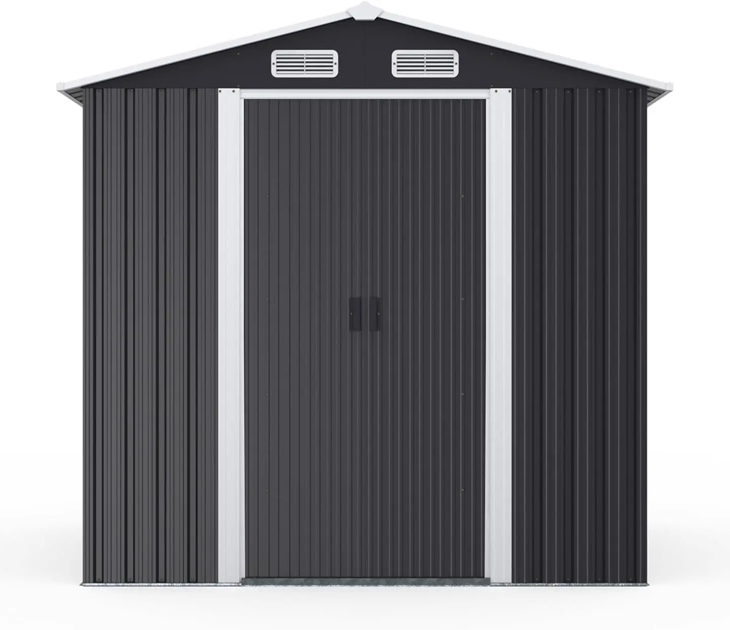 Abri de jardin en métal en acier gris 3,7M² vue 3