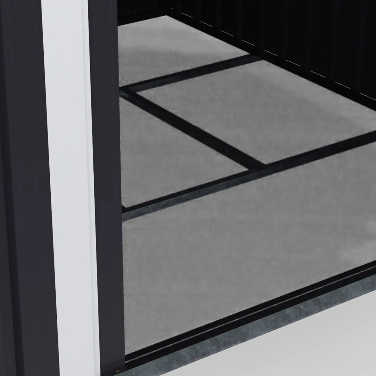 Abri de jardin en métal en acier gris 3,7M² vue 6