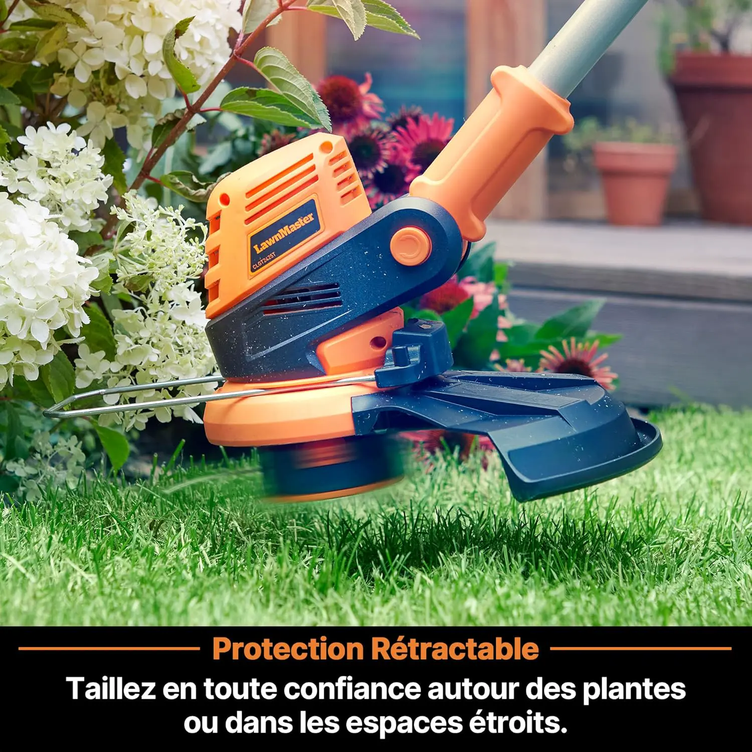 Robot tondeuse jaune 100 m² vue 4