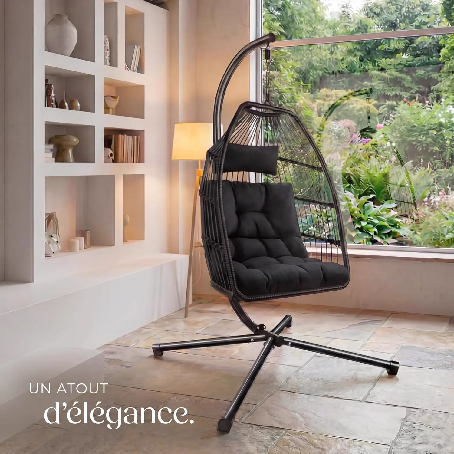 Fauteuils suspendus en acier vue 9