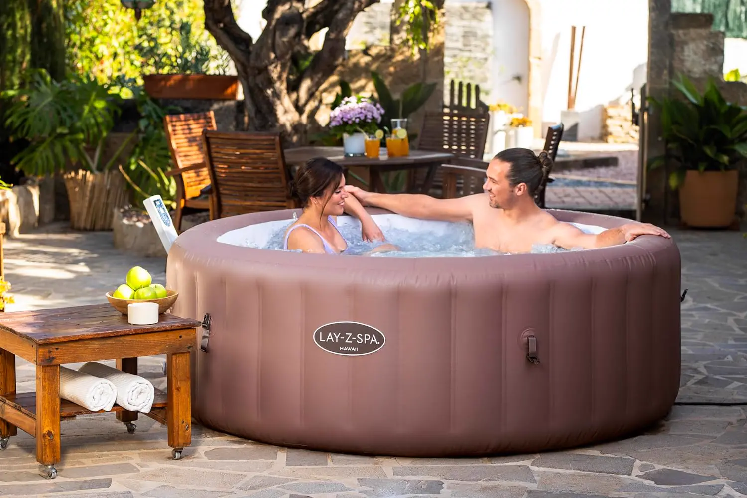 Spa gonflable 4 personnes 6 places 196 x 71 cm vue 2