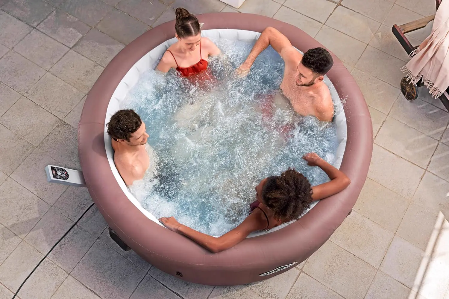 Spa gonflable 4 personnes 6 places 196 x 71 cm vue 3