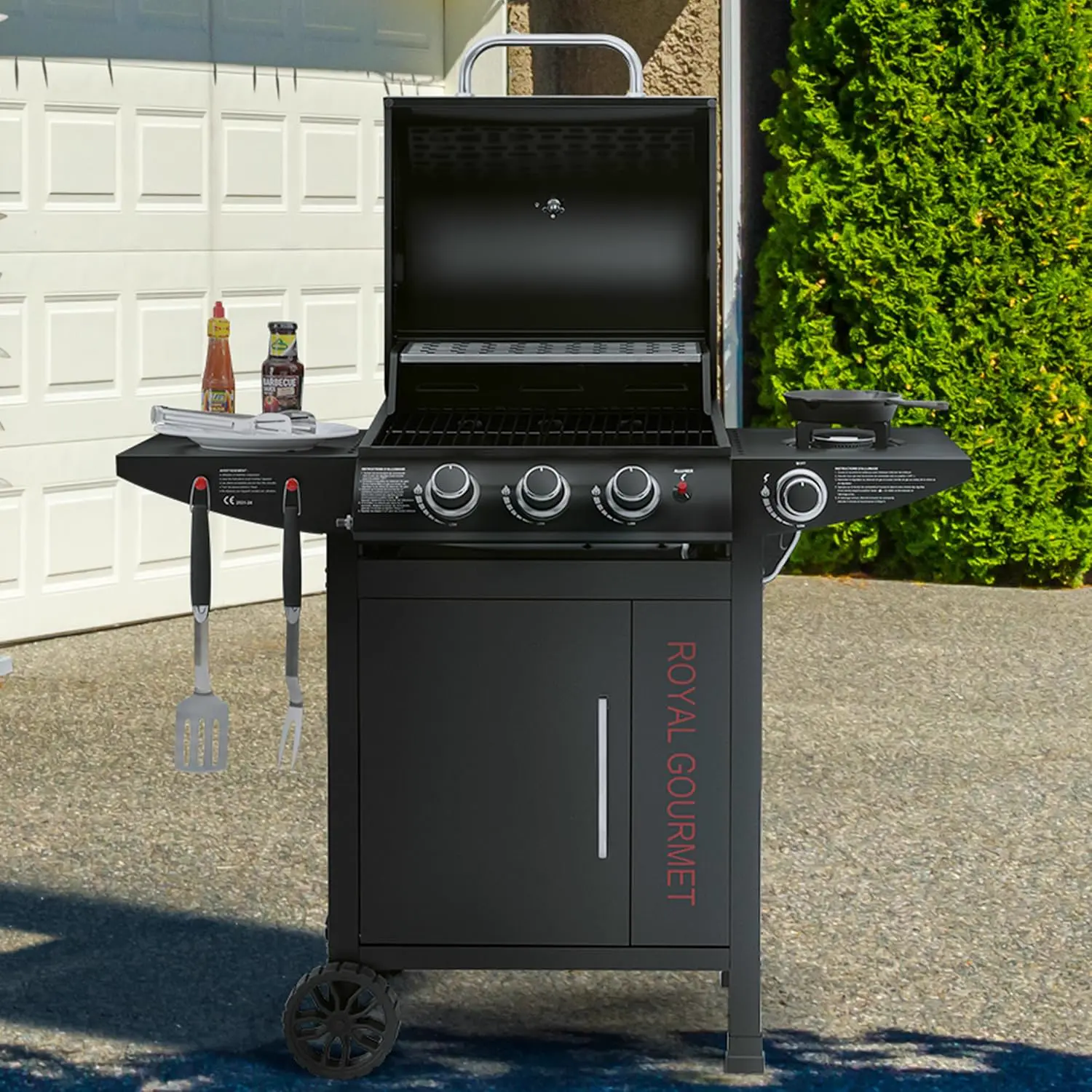 Barbecue à gaz en acier noir 46 x 41,5 cm vue 8