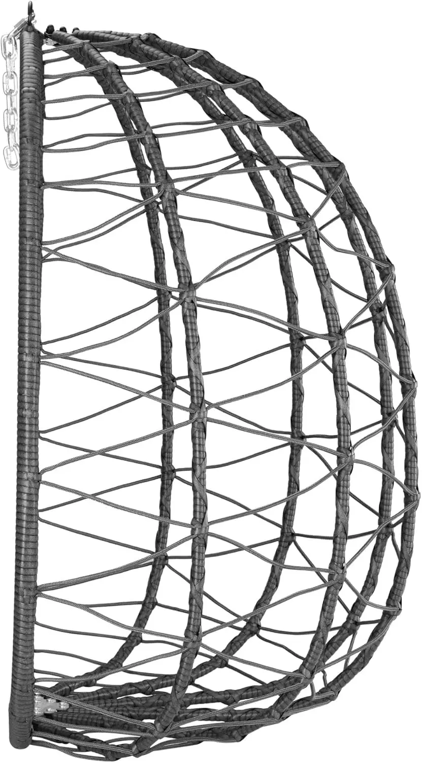 Fauteuils suspendus en acier anthracite 56 x 108 cm vue 5