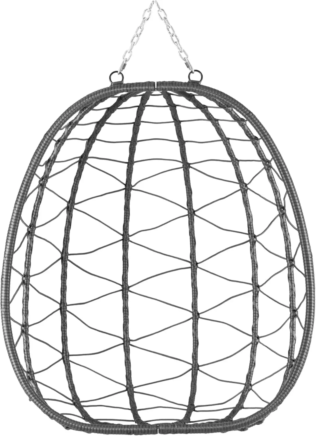 Fauteuils suspendus en acier anthracite 56 x 108 cm vue 8