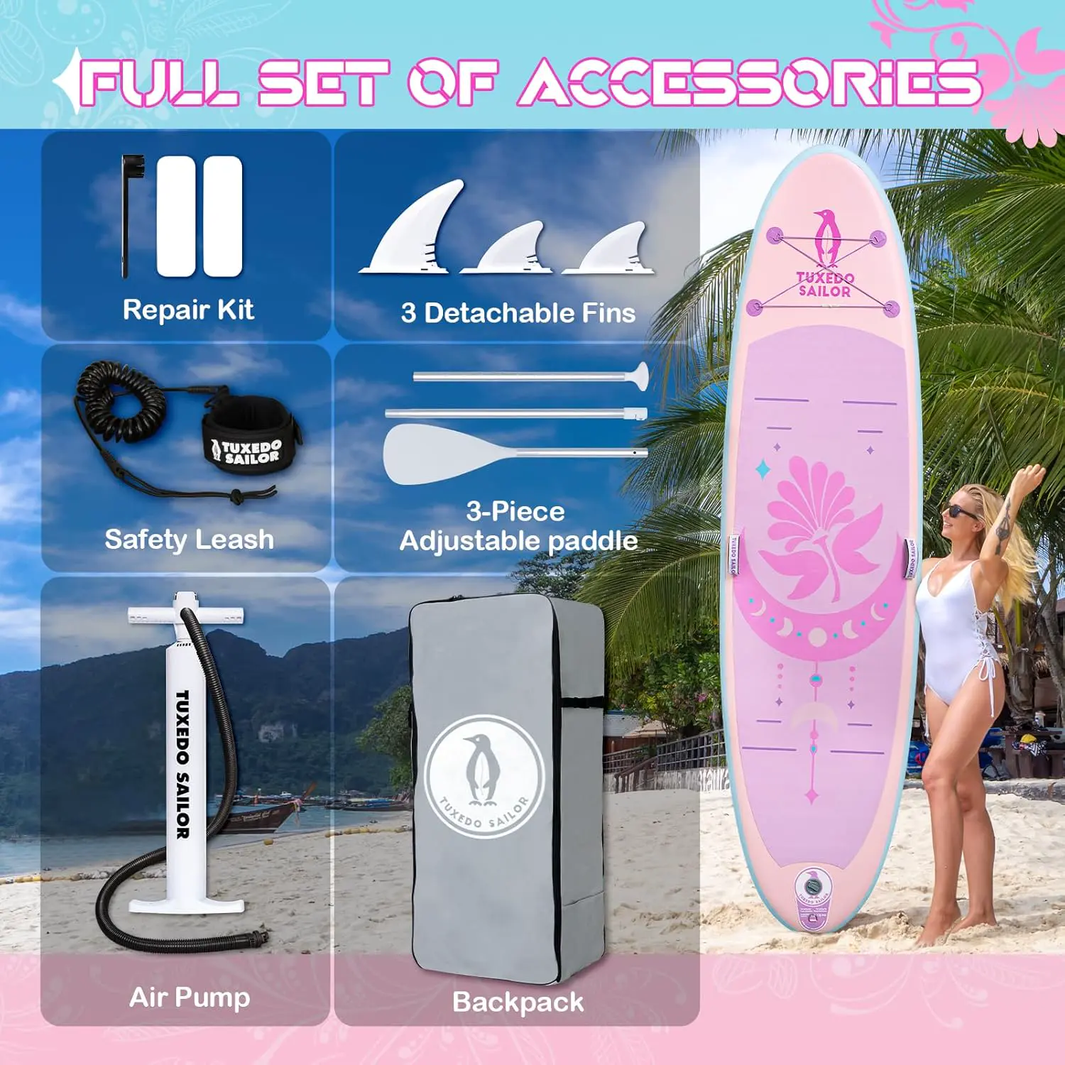 Paddle gonflable Tuxedo Sailor Paddle Gonflable Adulte vue 5