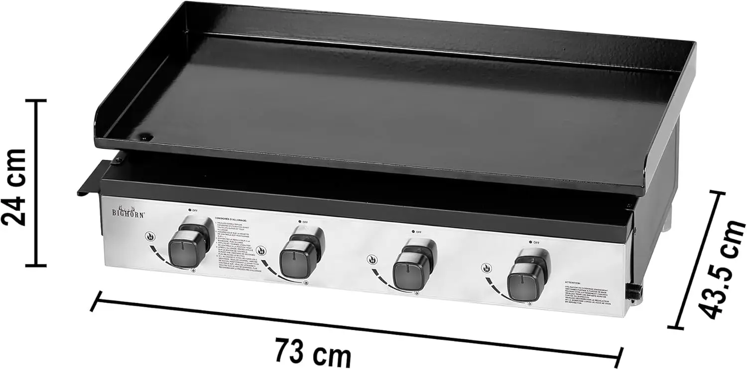 Plancha en acier noir vue 8