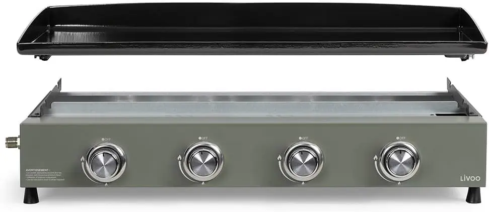 Plancha 12 places en acier 78,5 x 34,5 cm vue 4
