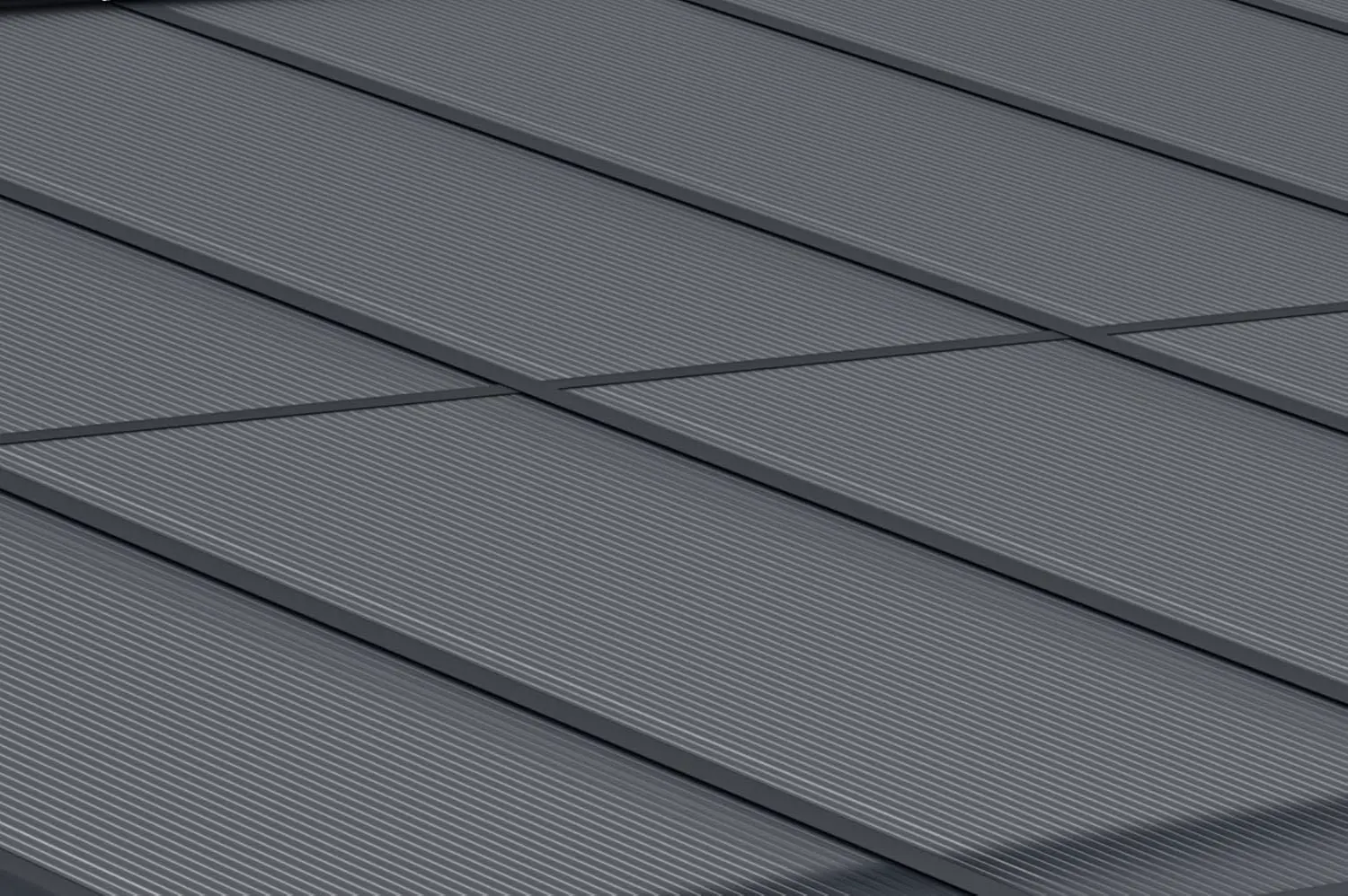 Pergola en aluminium gris 15 m² adossée vue 6