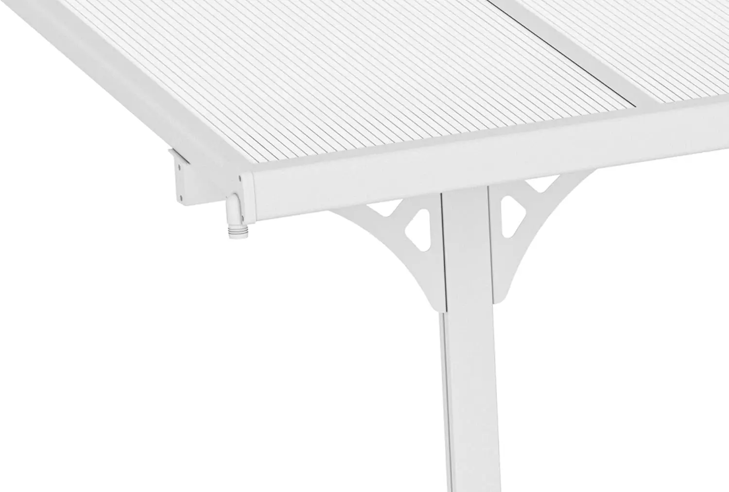 Pergola en aluminium blanc 14,85 m² adossée vue 6