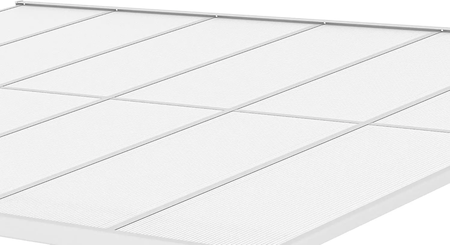 Pergola en aluminium blanc 12m² adossée vue 7