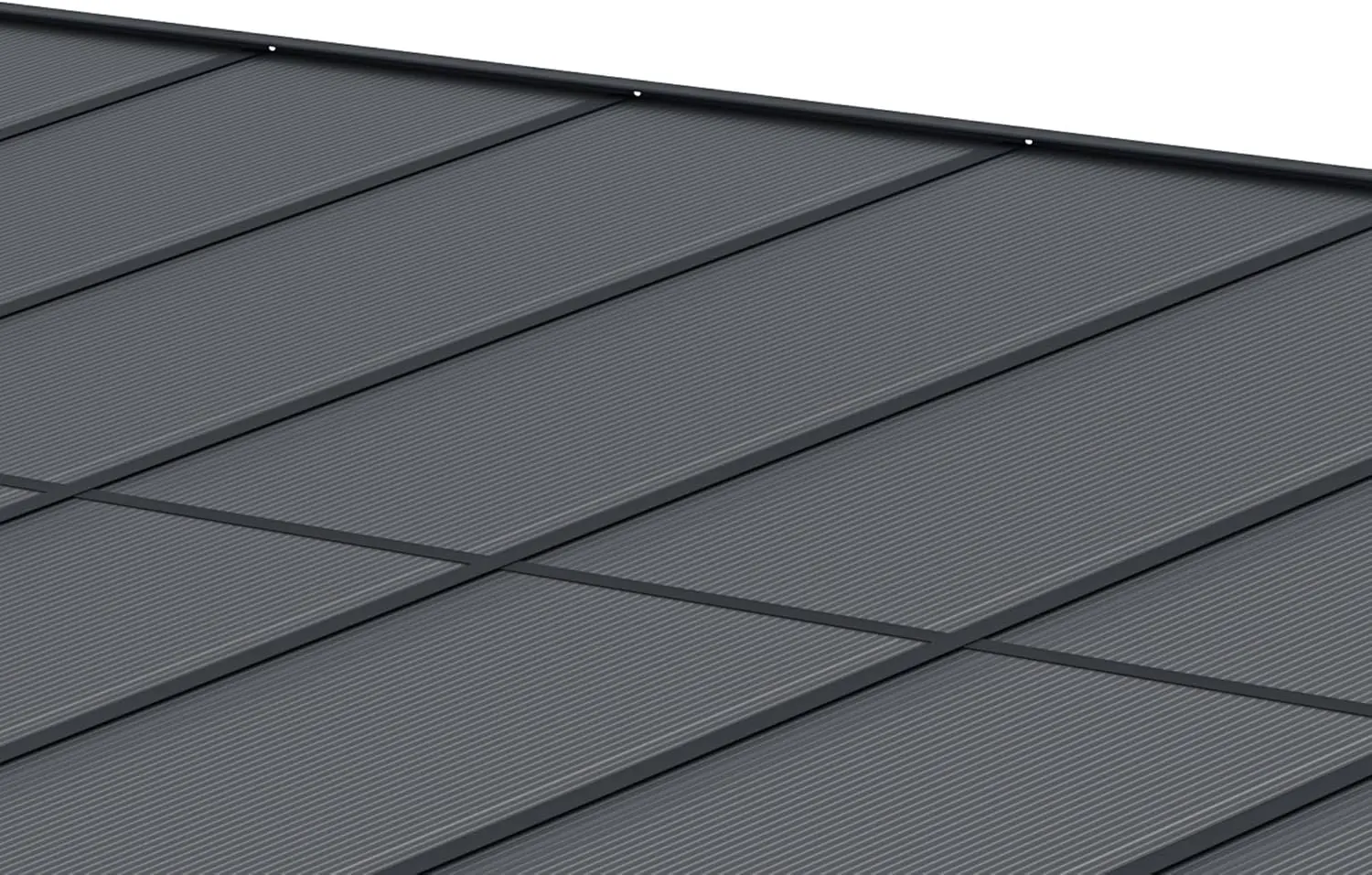 Pergola en aluminium gris 15 m² adossée vue 6