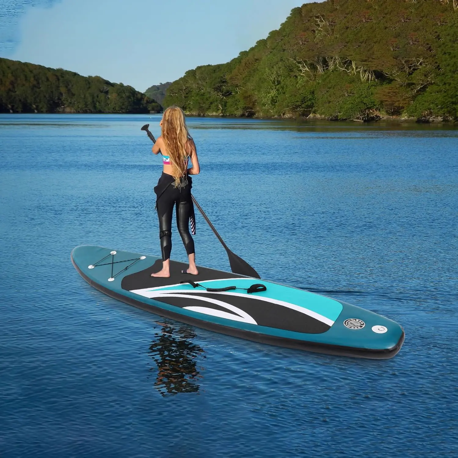 Paddle gonflable en aluminium vert 76 x 10 cm vue 8