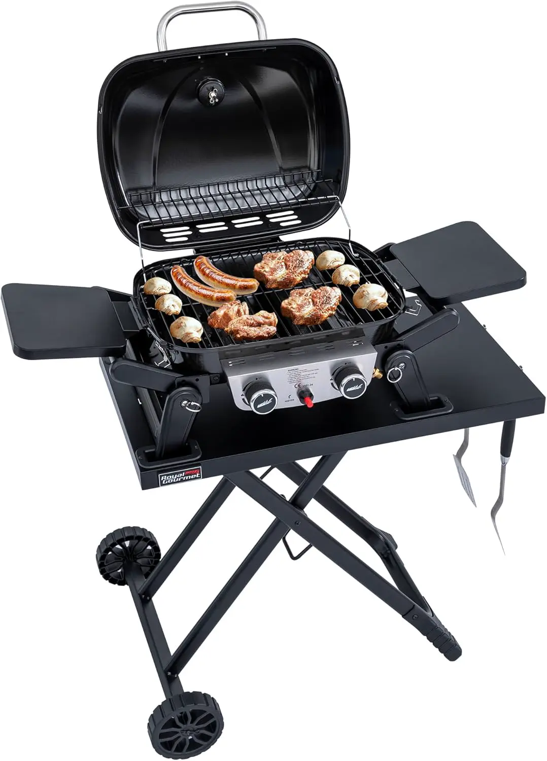 Barbecue à gaz en métal noir 58 x 67,6 cm vue 2