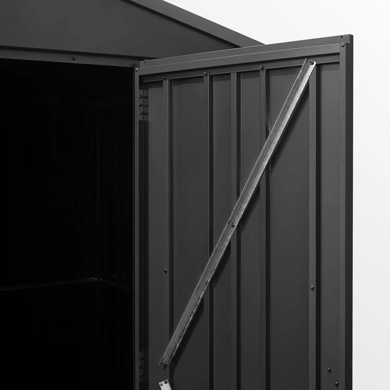 Abri de jardin en métal en métal anthracite vue 9