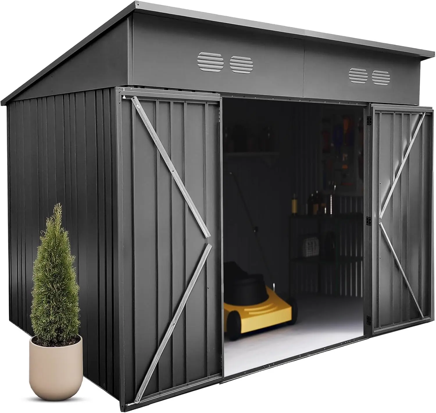 Abri de jardin en métal en métal 5,66 m² vue 9