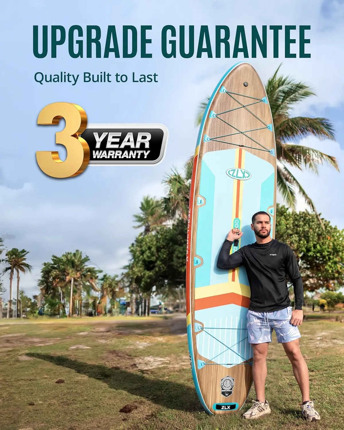 Paddle gonflable en aluminium 350 x 89 cm vue 3