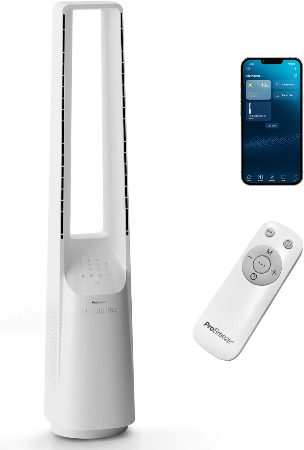 Ventilateur blanc vue 1