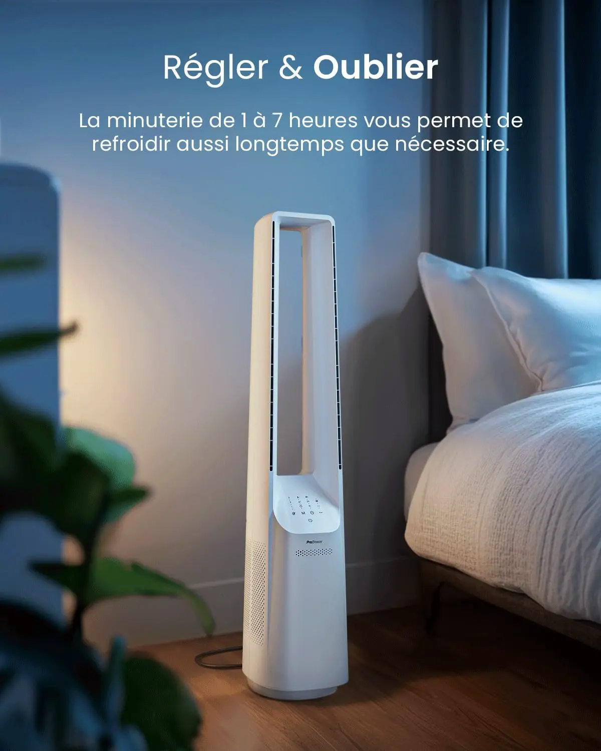Ventilateur blanc vue 7