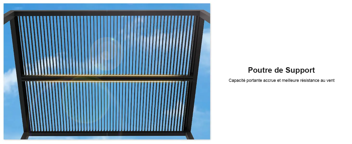 Pergola en aluminium gris 4,8 x 3 m — contenu détaillé 5