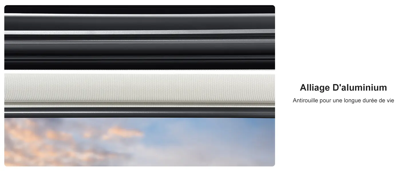 Pergola en aluminium gris 4,8 x 3 m — contenu détaillé 11