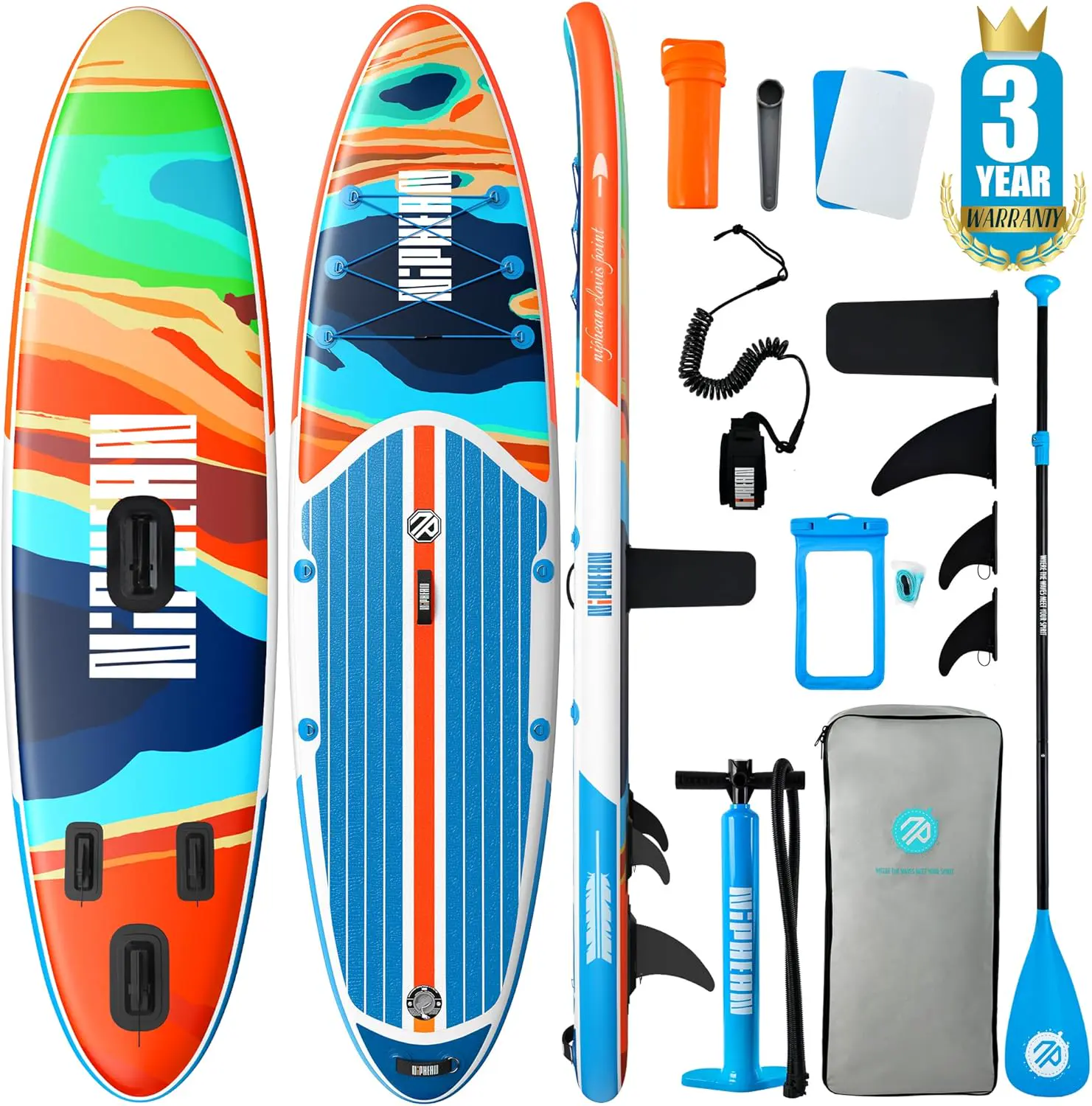 Paddle gonflable bleu vue 1