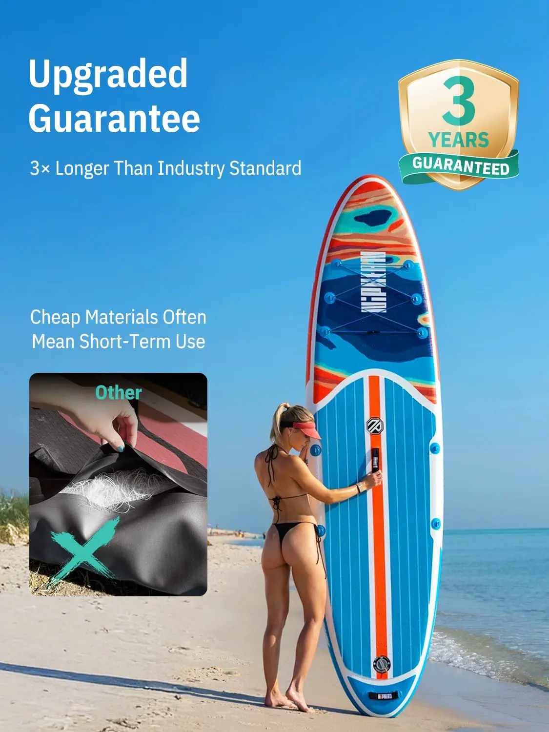 Paddle gonflable bleu vue 4