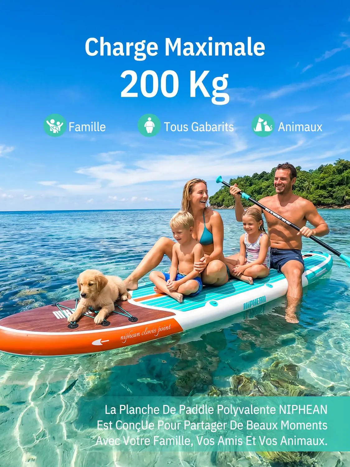 Paddle gonflable Niphean Paddle Gonflable Adulte avec Tous Les… vue 3