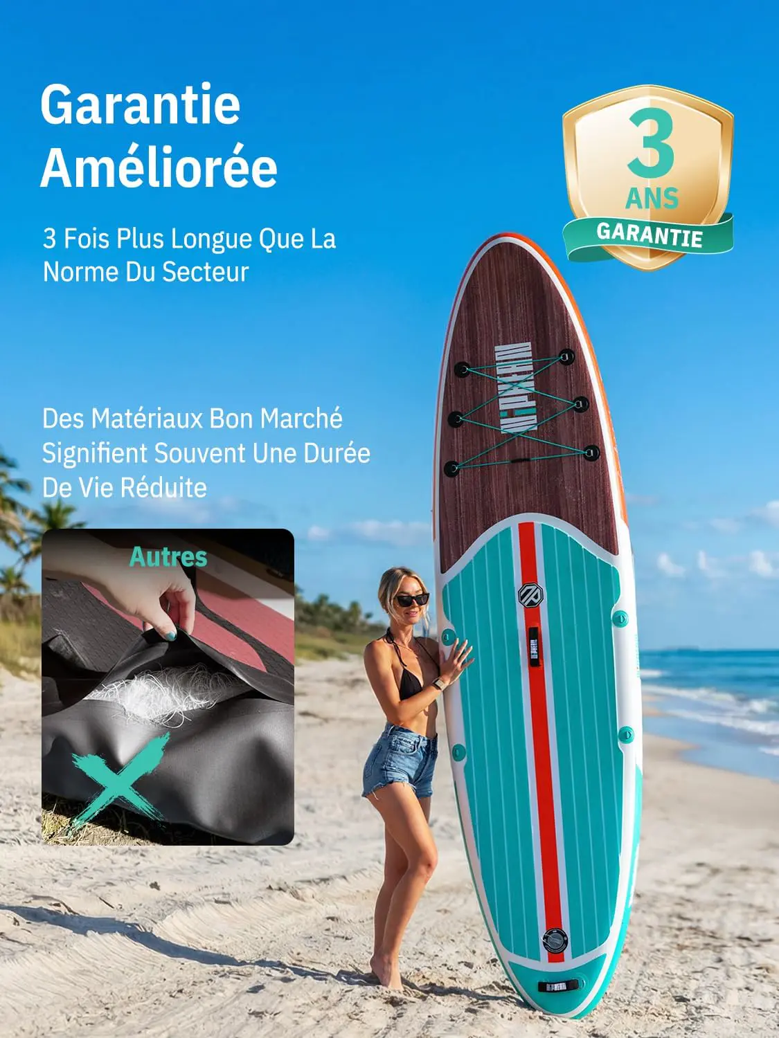 Paddle gonflable Niphean Paddle Gonflable Adulte avec Tous Les… vue 4
