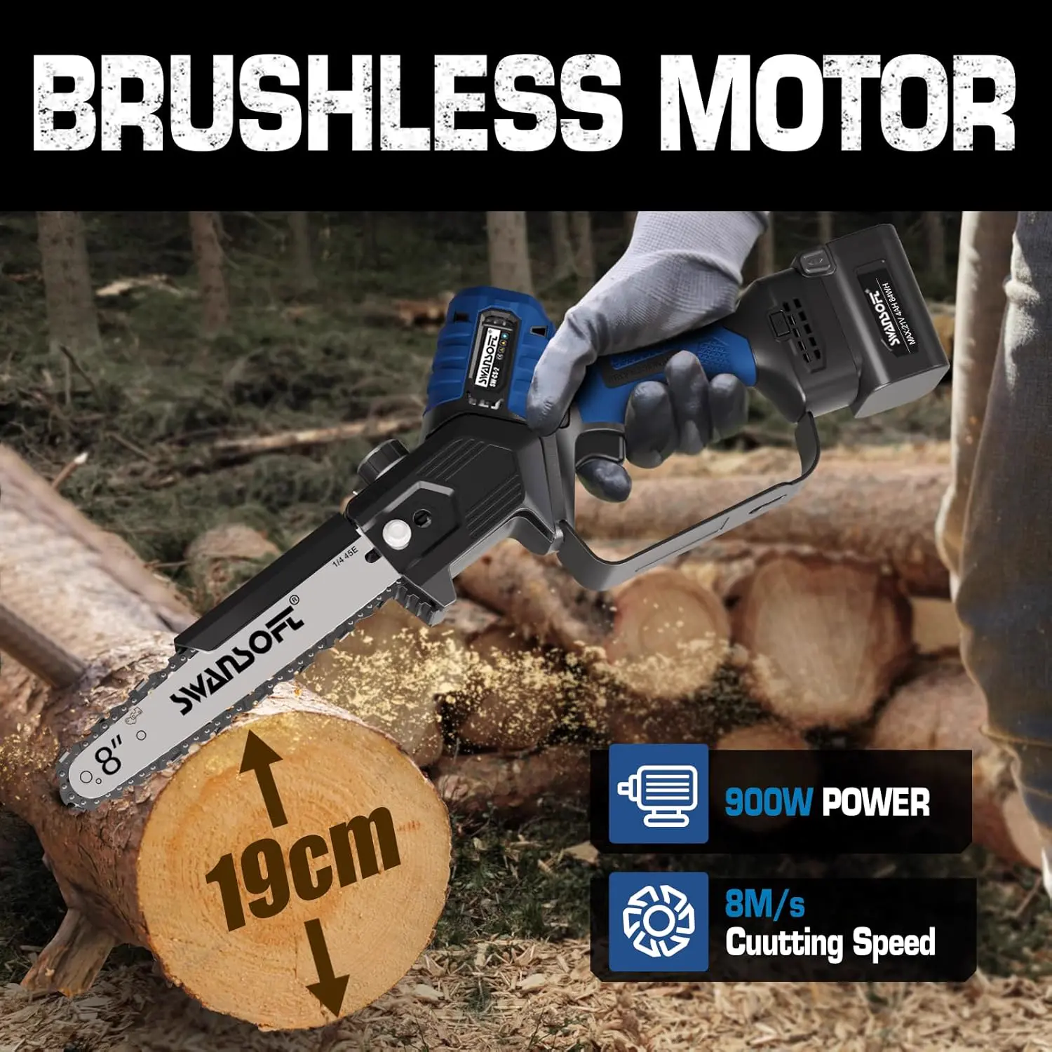 Tronçonneuse électrique en acier 2 x 4000 vue 5
