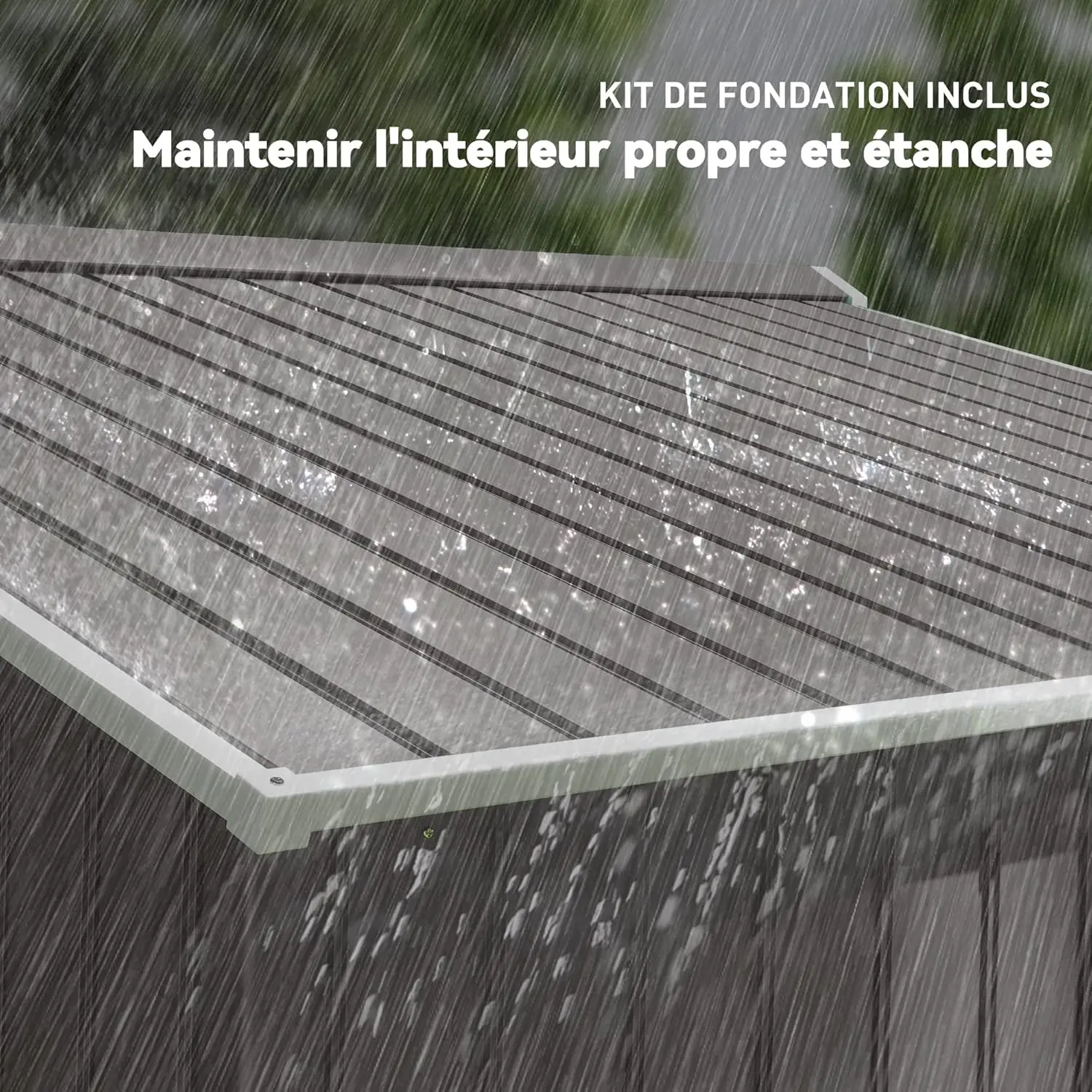 Abri de jardin en métal en acier gris 5,4 m² vue 6