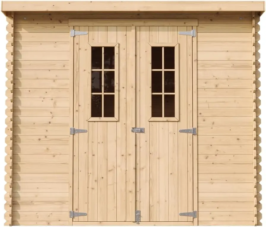 Abri de jardin en bois en bois naturel 2,63 m² vue 7