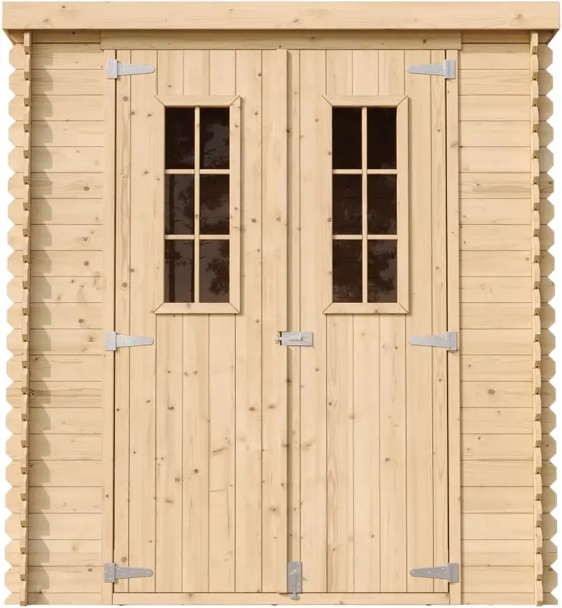 Abri de jardin en bois en bois naturel 3,53 m² vue 7
