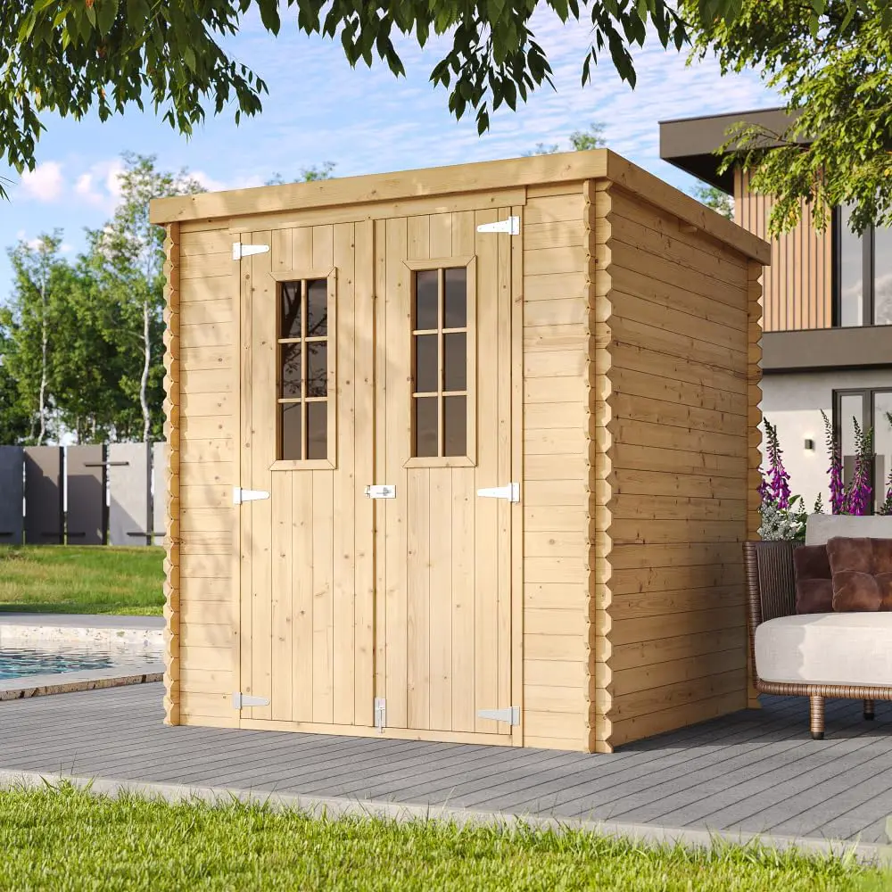 Abri de jardin en bois en bois marron 3,53 m² vue 2